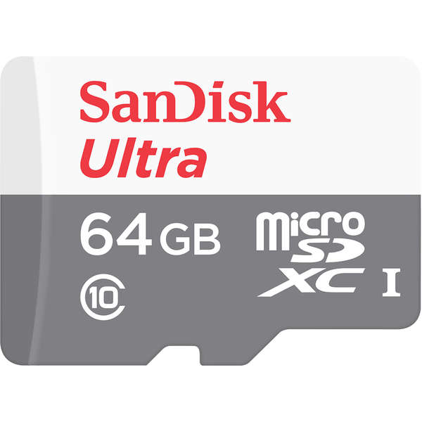 Sandisk - Ultra microSDXC 64GB UHS-I + SD Adapter