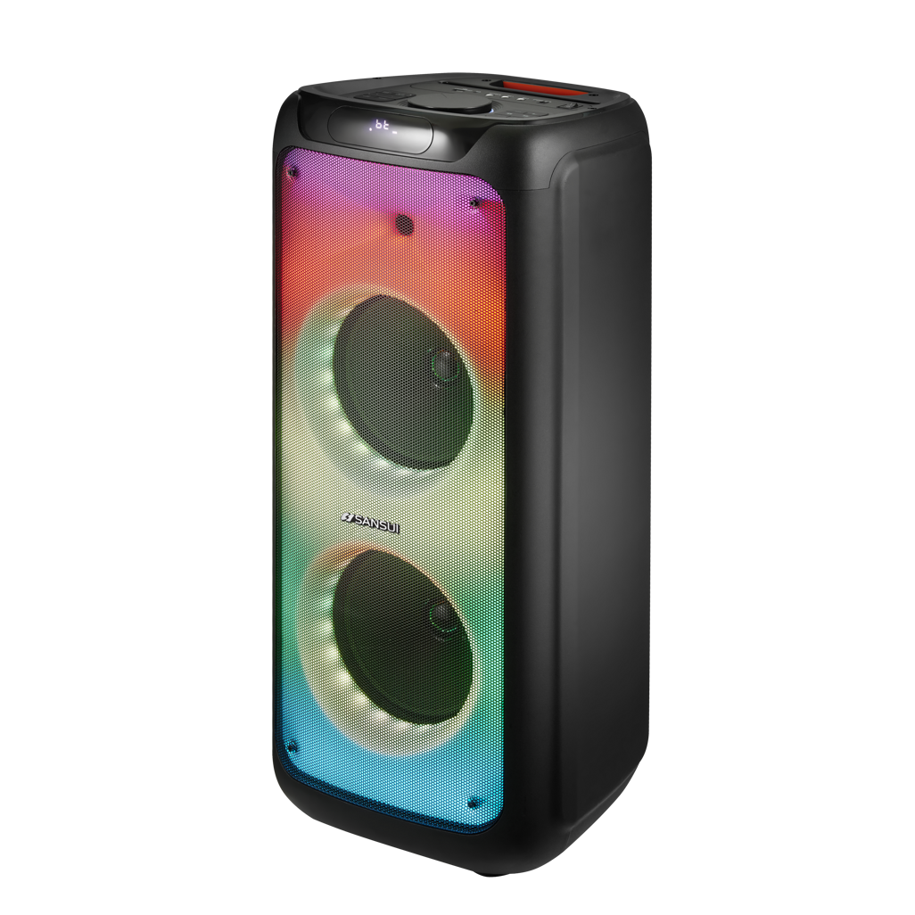 Sansui Bluetooth True Wireless Dual 10" Party Speaker - Black0