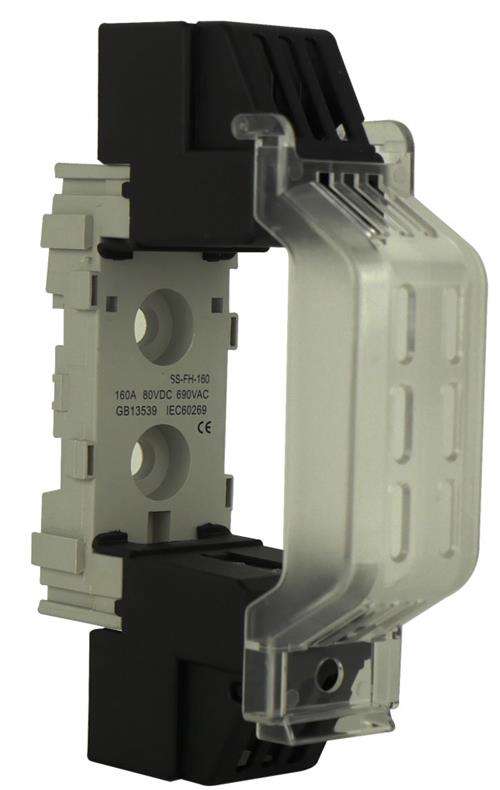 Solarix NT00 Rail Mount 1 Pole 160A DC Fuse Holder