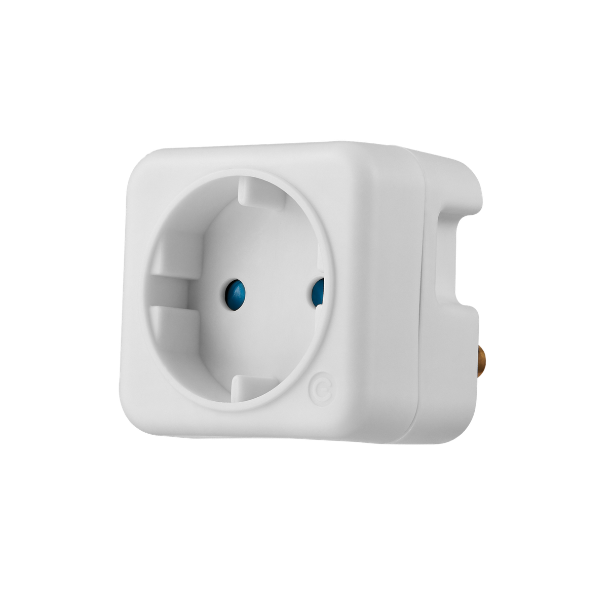 SWITCHED Adaptor SA 3 Pin to 1 x Schuko Socket Adaptor 5A - White