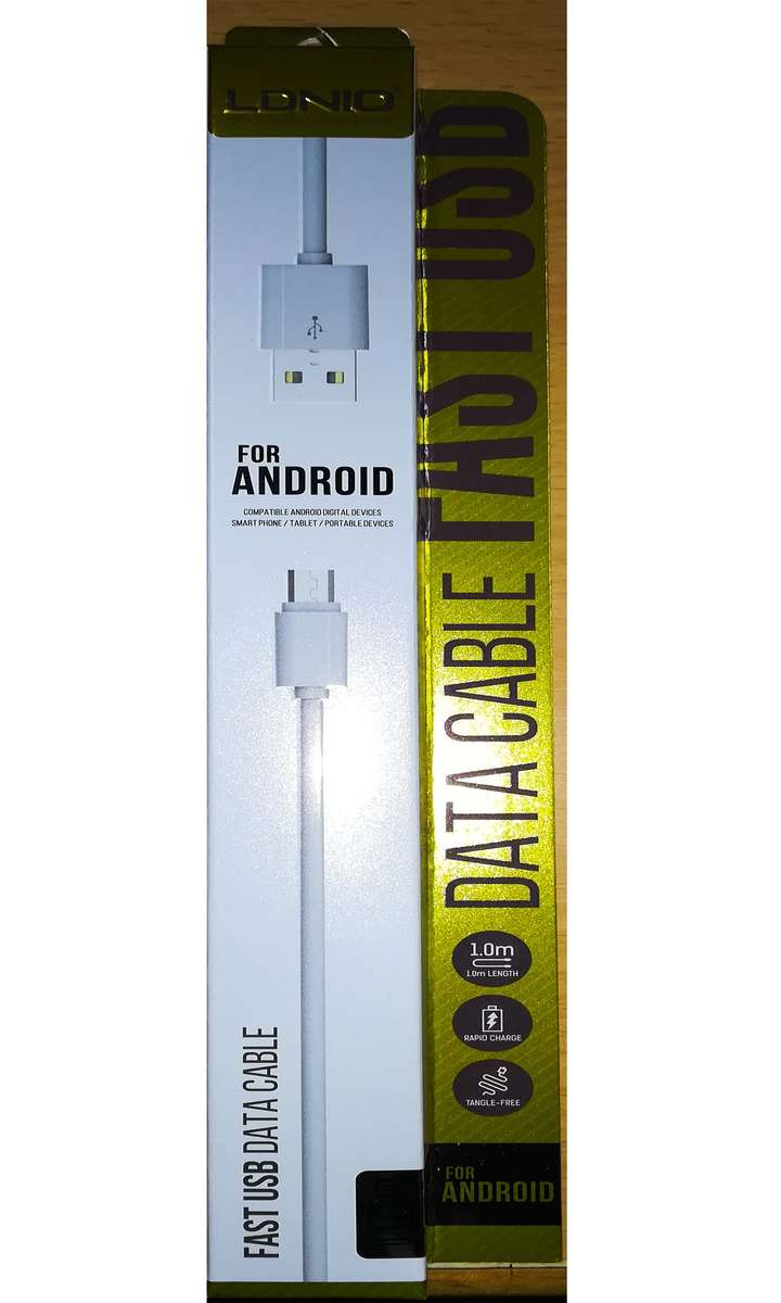 LDNIO Fast Charging & Data USB Cable For MicroUSB 1 Meter - White