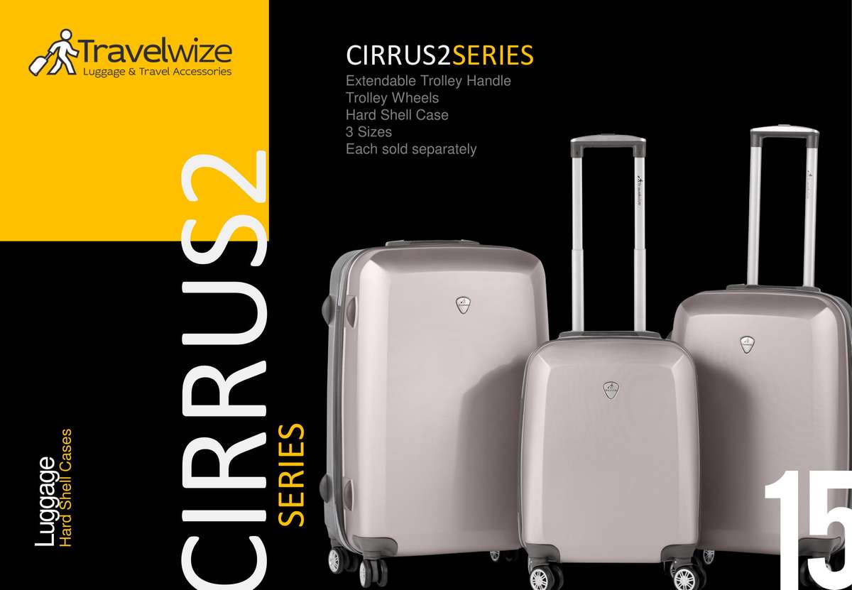 Travelwize Cirrus 2 Small 50cm Grey and Champagne