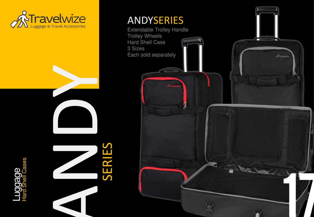 Travelwize Andy Sandwich Duffle 120L Black and Red