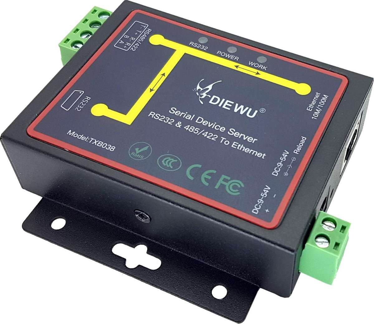 Ethernet to RS232/RS485 - TXB038