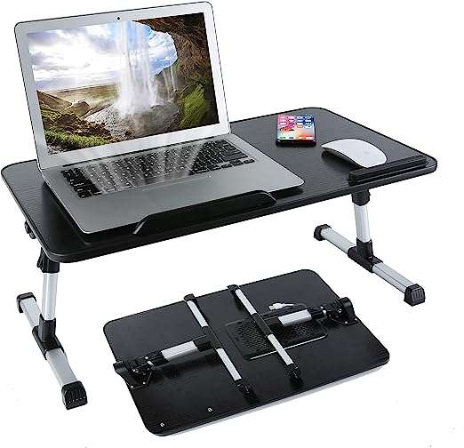 UniQue Portable Foldable Laptop Desk With USB Cooling Fan