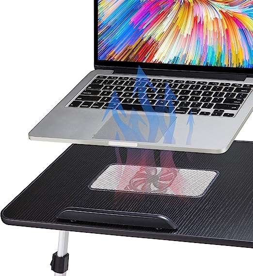 UniQue Portable Foldable Laptop Desk With USB Cooling Fan
