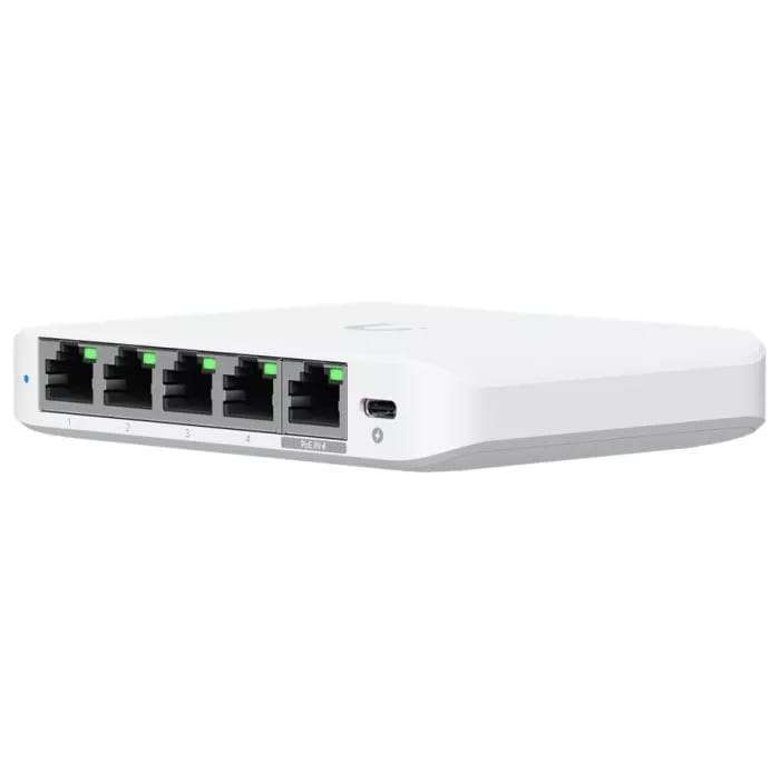 Ubiquiti UniFi Flex Mini 2.5Gbps 5 Port Switch with PoE Input | USW-Flex-2.5G-5-EU