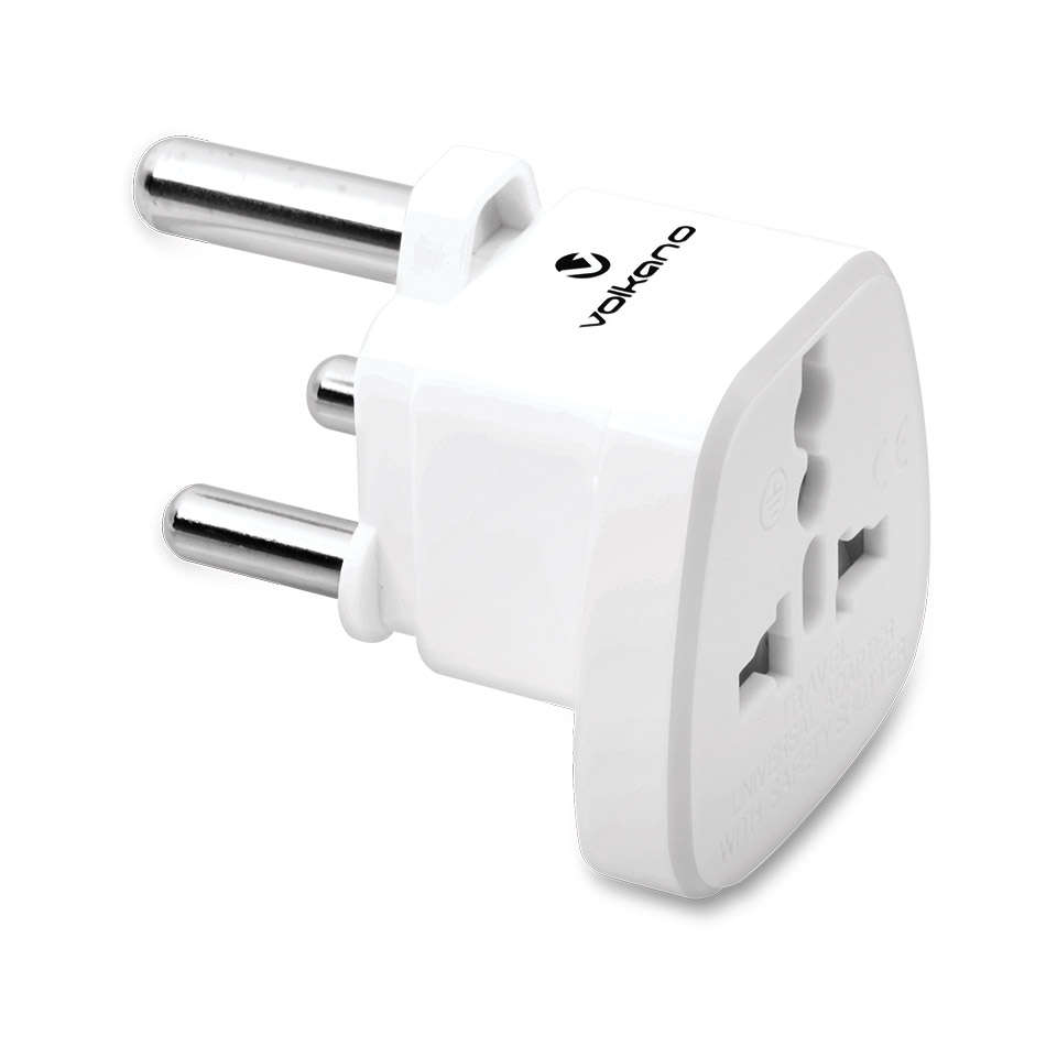 Volkano Traveler Series Travel Plug UK/Kenya Socket to India/Africa 3Pin Plug