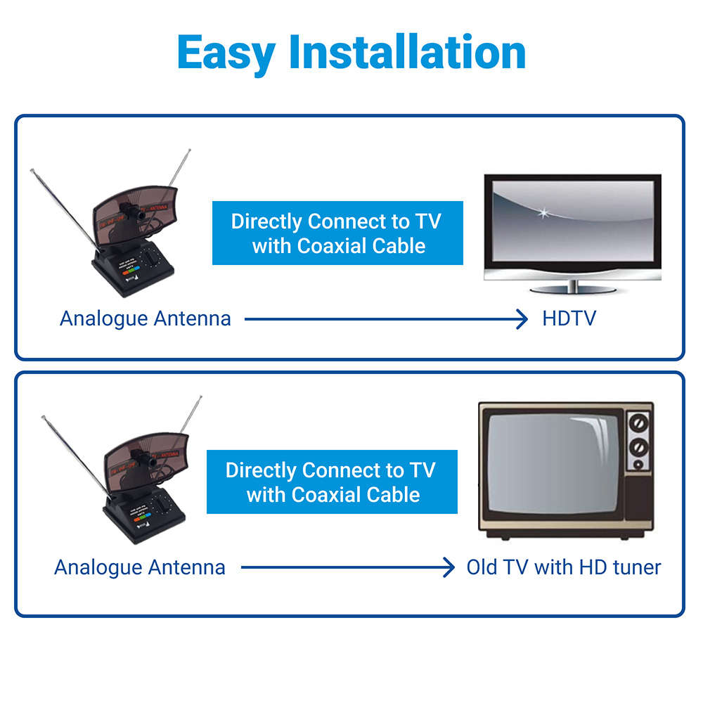 Space TV Dish Set Top Aerial - Analogue