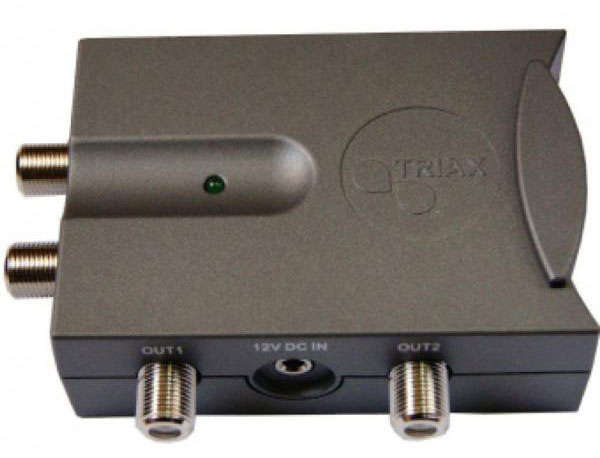 Triax 2 in 2 Out Active TV link Splitter, with Active Heart-Beat IR Return