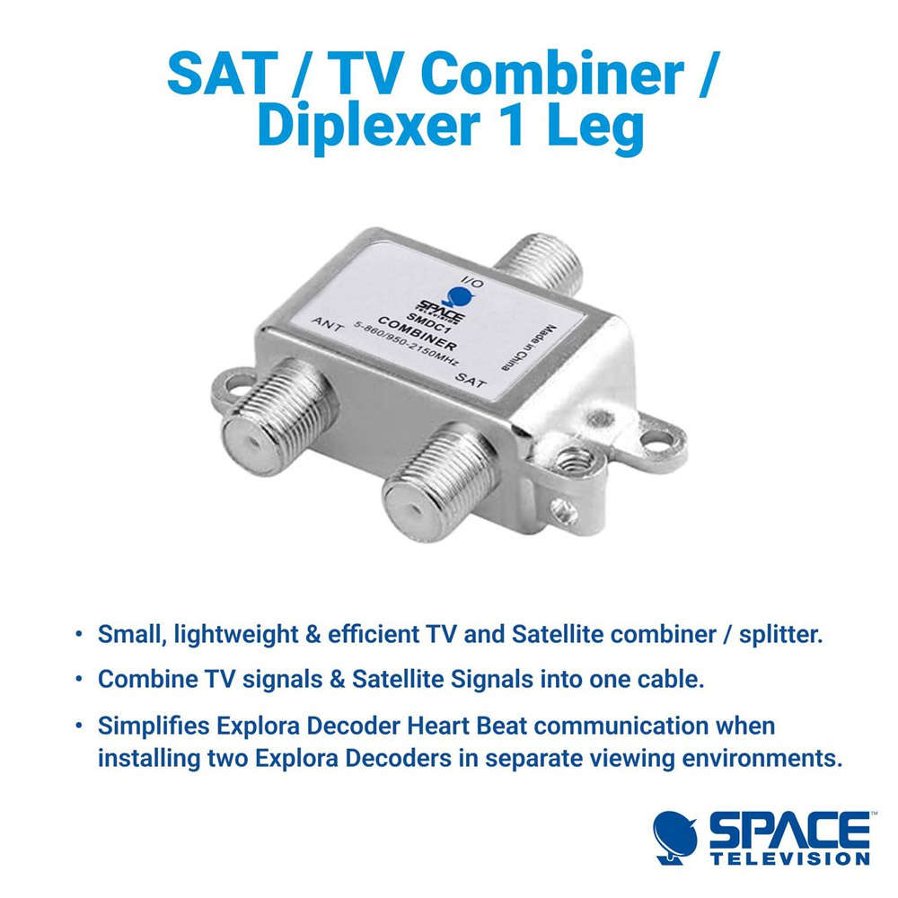 Space TV - SAT/TV Combiner / Diplexer 1 Leg