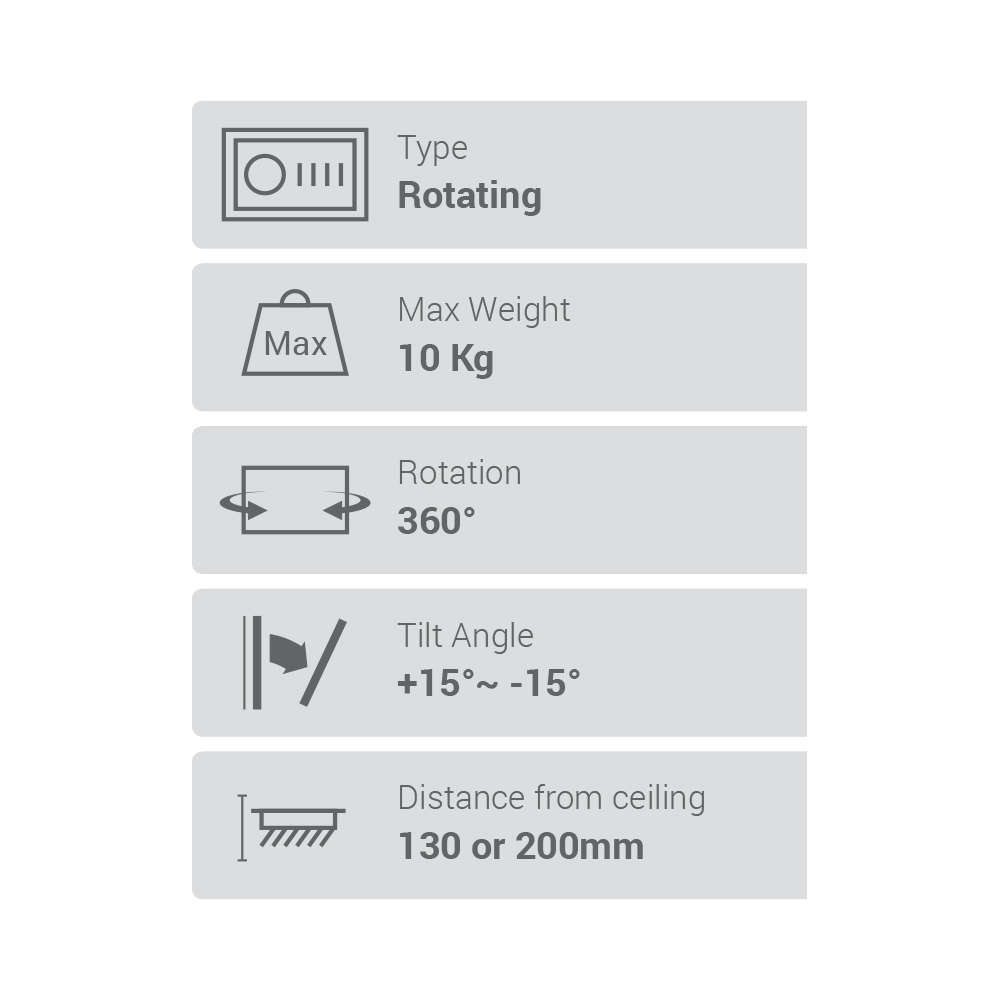 Space TV Universal Projector Bracket, Ceiling Mount - Samsung LG Acer