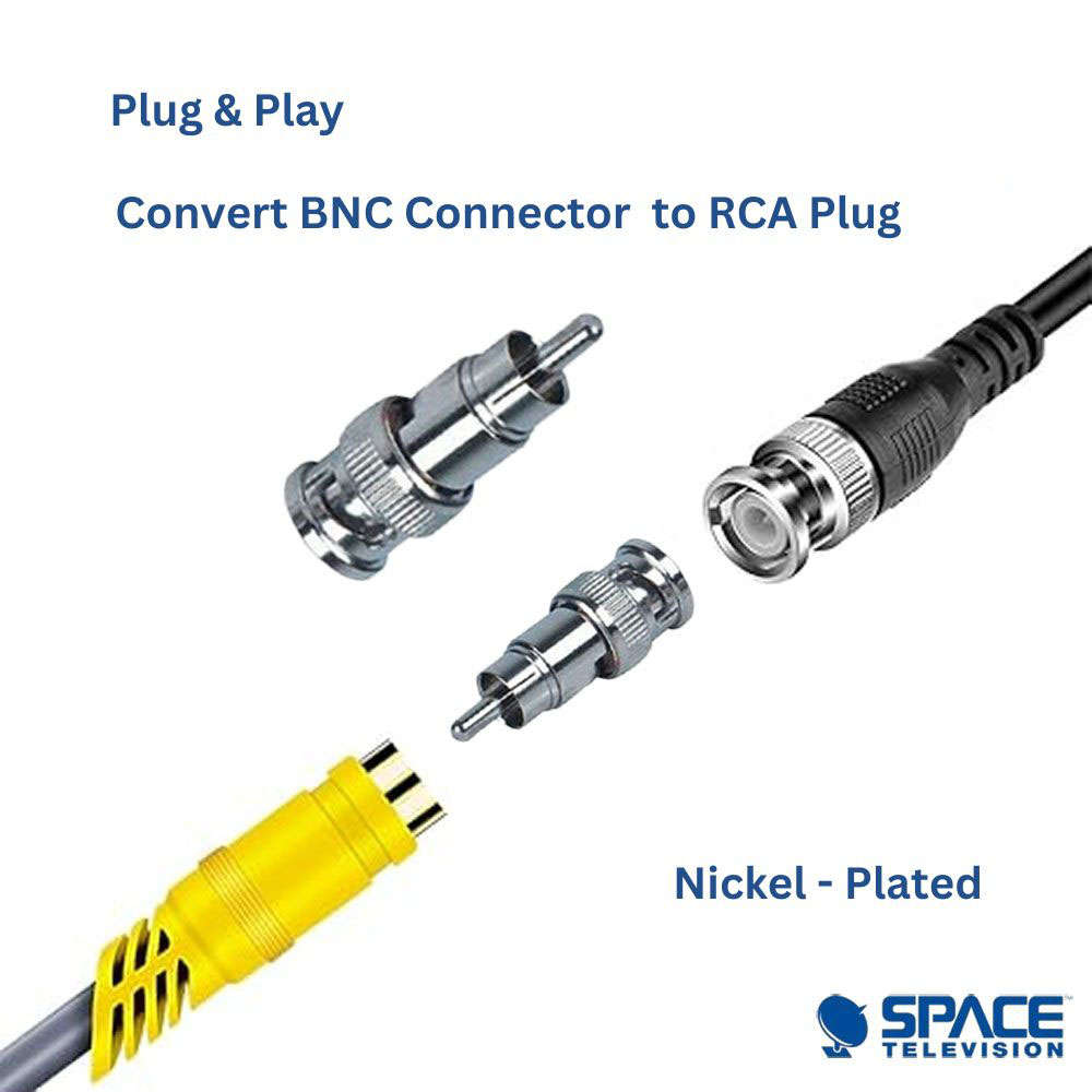 Space TV BNC RG59 Male Crimp Connector - 20 Pack