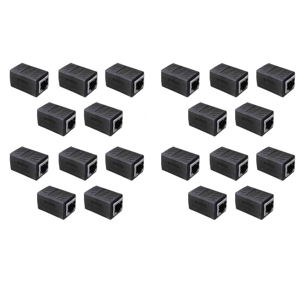 Network Cable RJ45 Inline Coupler Joiner for Cat7/6/5e - 20 Pack