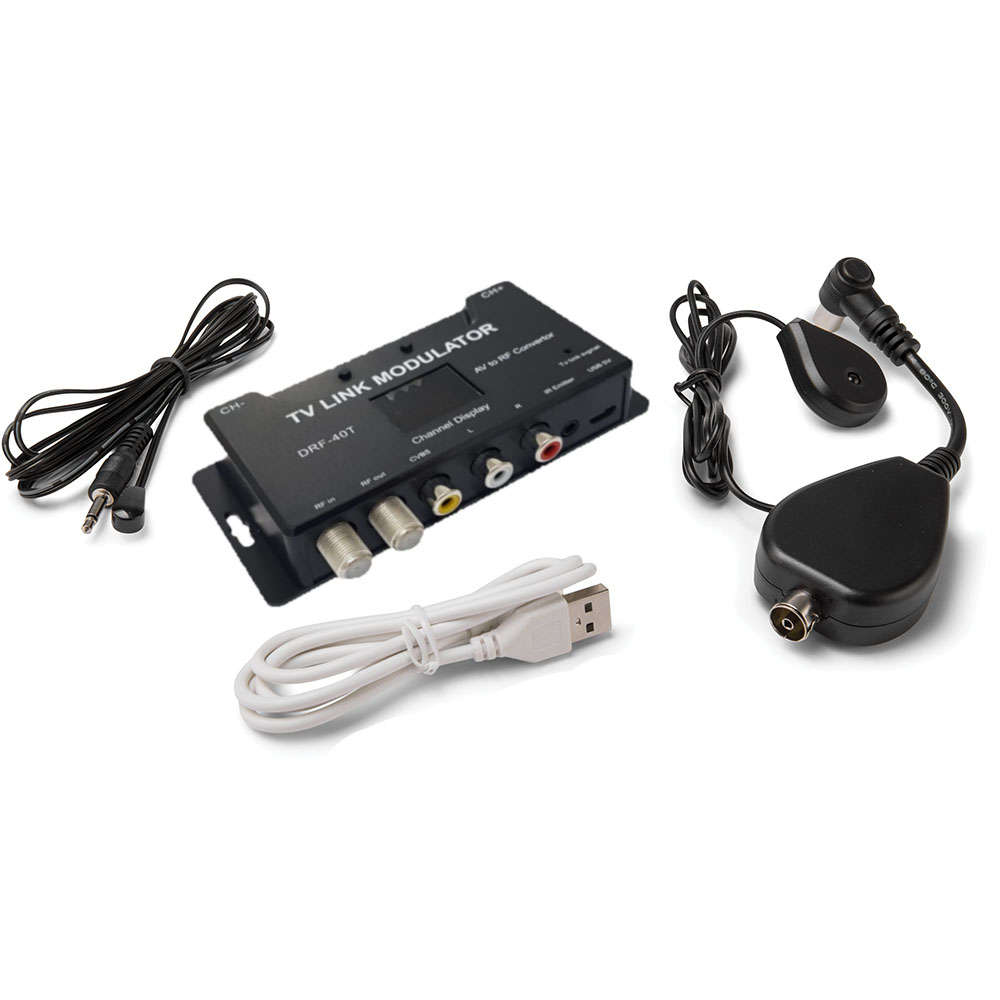 Space TV RF TV Modulator Audio Video Signal Converter with Additional RF in