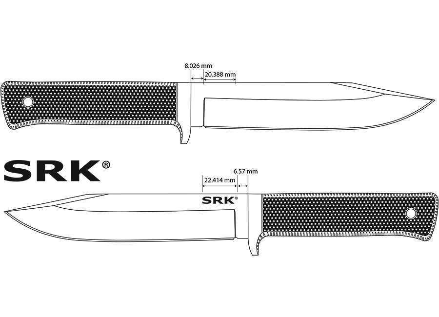 Cold Steel Knife - SRK (Survival Rescue Knife) CS-49LCK (Genuine Cold Steel)