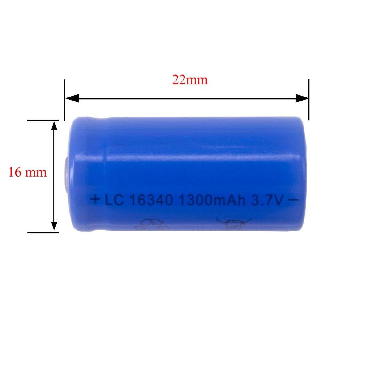 BULK FROM 6 // 16340 3.7V 3800mAh Battery
