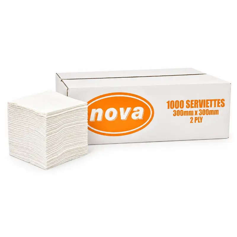 Catering Nova 2-Ply White Serviettes 1000 Pack