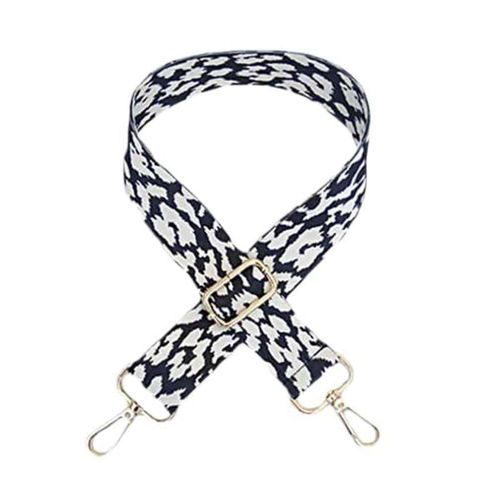 Handbag /Purse/Shoulder/Crossbody Canvas Replacement Strap - Black+White