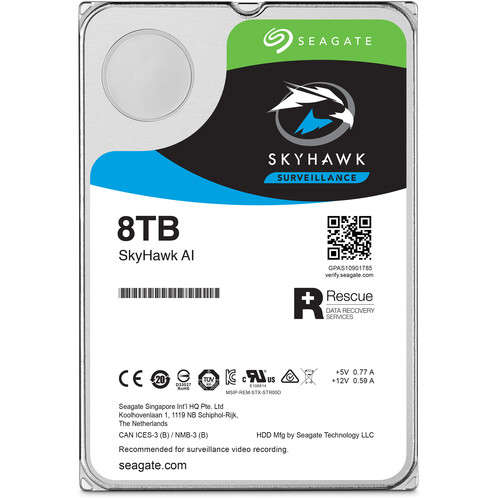 Seagate SkyHawk AI 8TB 256MB Cache surveillance