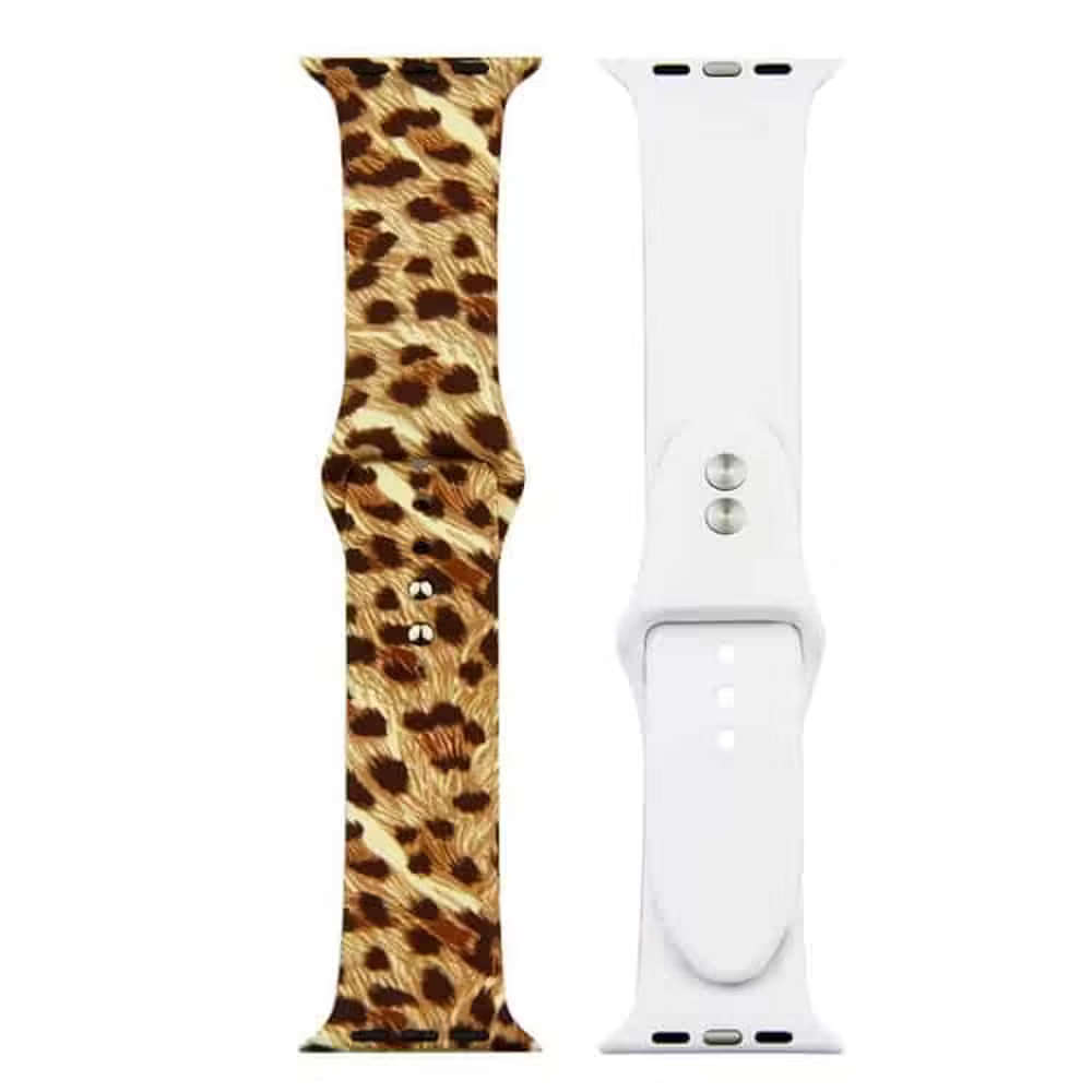 38/40/41mm Apple Watch Silicone Strap - Cheetah Print (M-L)