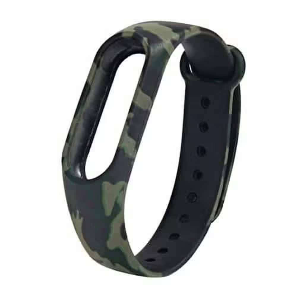 Xiaomi Mi Band 2 replacement silicone strap - Camo green