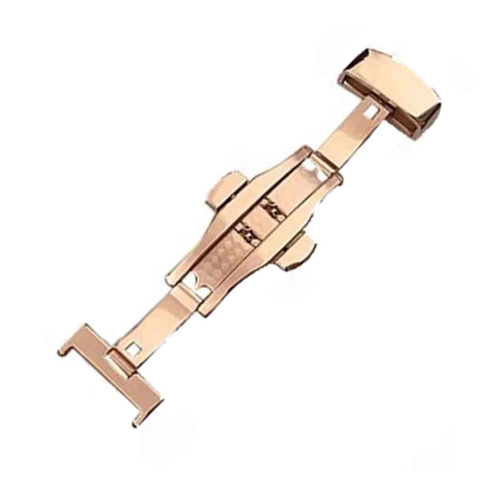 22mm stainless-steel deployment clasp for watch strap - Rose gold