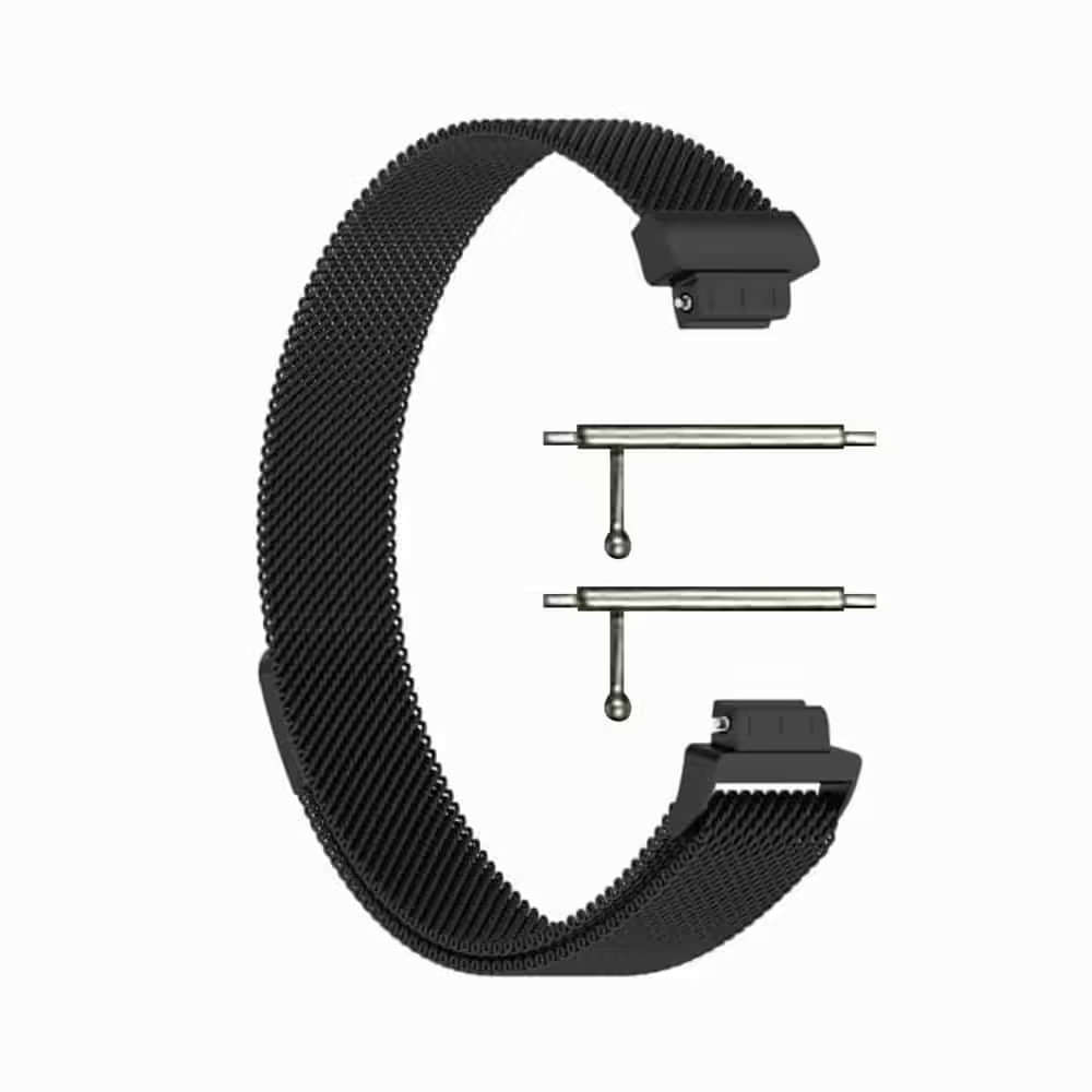 Milanese Steel Strap for Fitbit Inspire 2 - Black - S-M