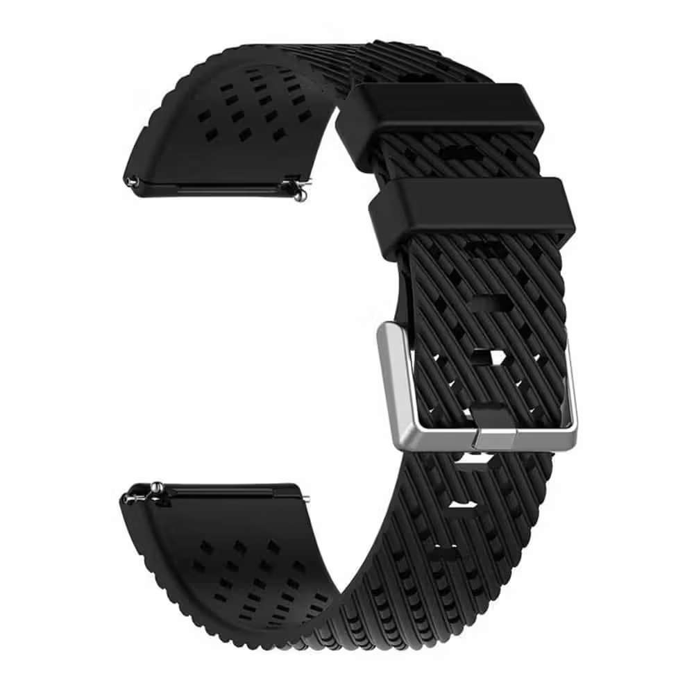 Silicone Strap for Fitbit Versa/ 2 / Lite - Black - M-L