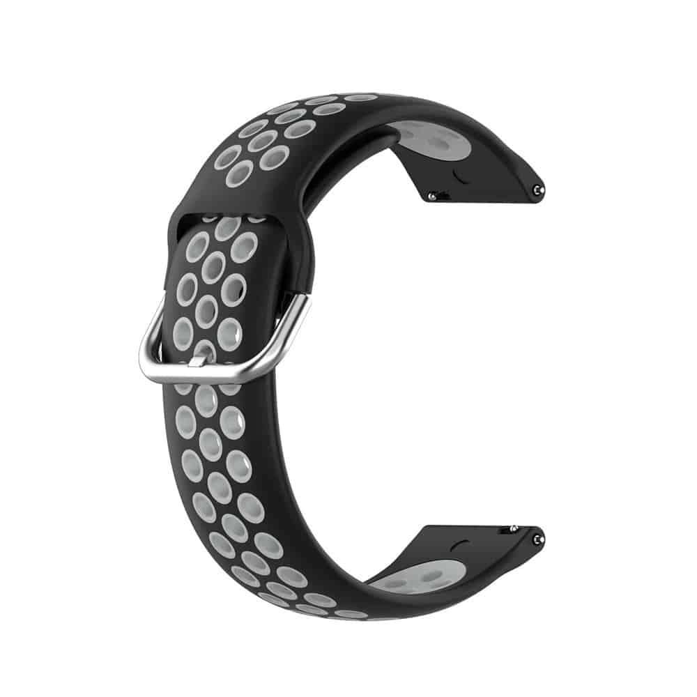 Silicone Strap for Garmin Vivoactive 3 - Black+White
