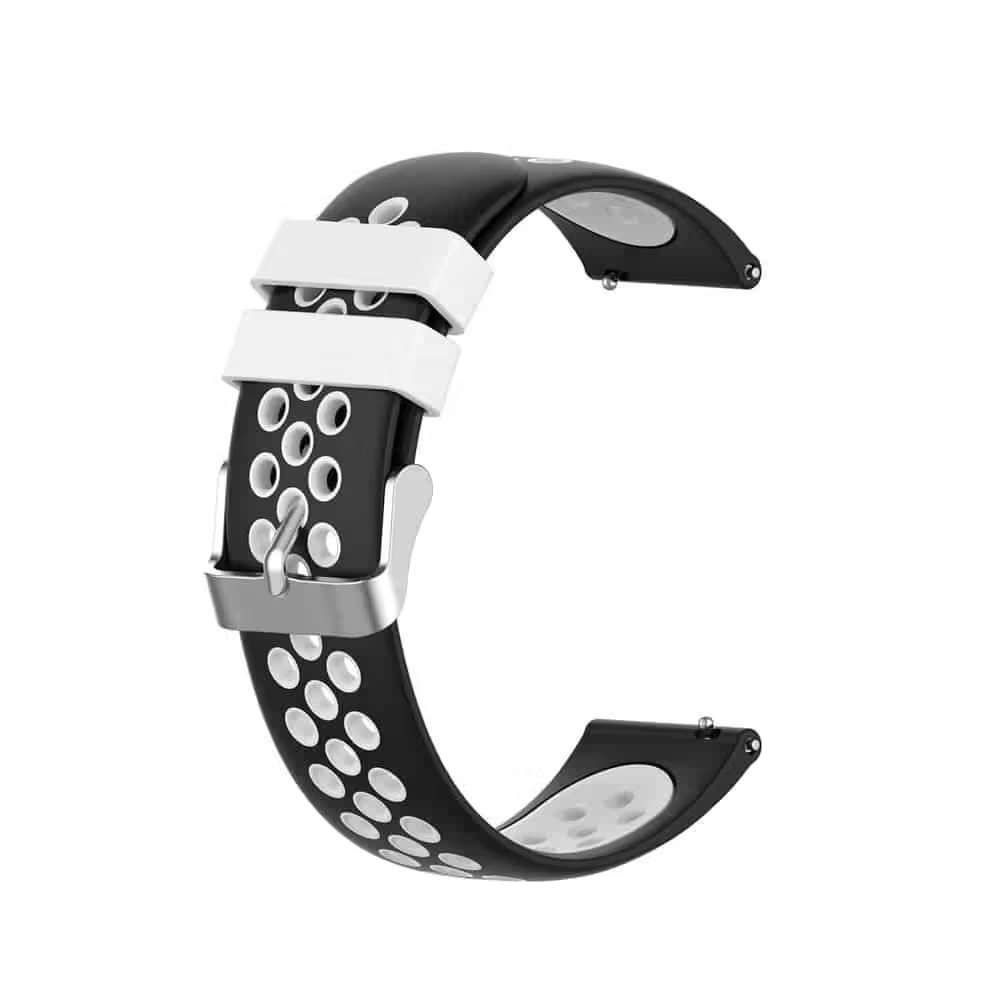 20mm Replacement Silicone Strap for Garmin Venu - Black & White