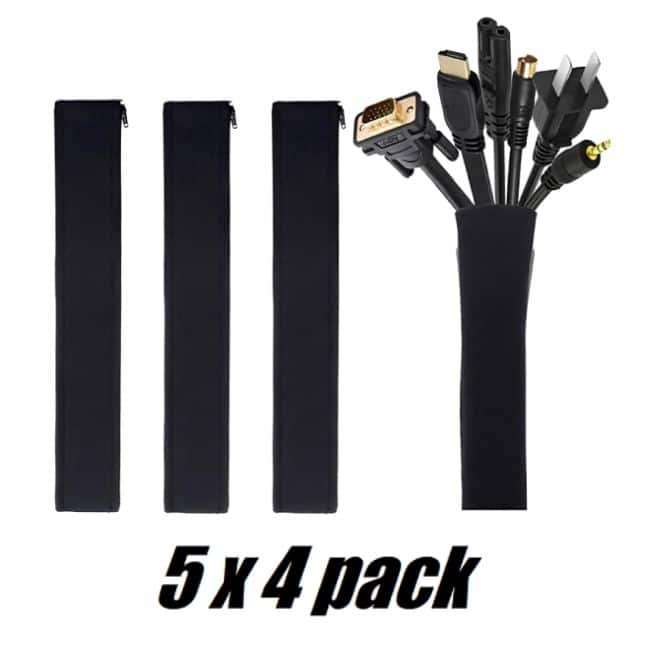 Home Office Electronic Cable Management Sleeve Organiser 20 Set