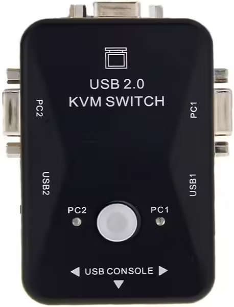 UniQue KVM 2 Port VGA USB 2.0 Manual Switch