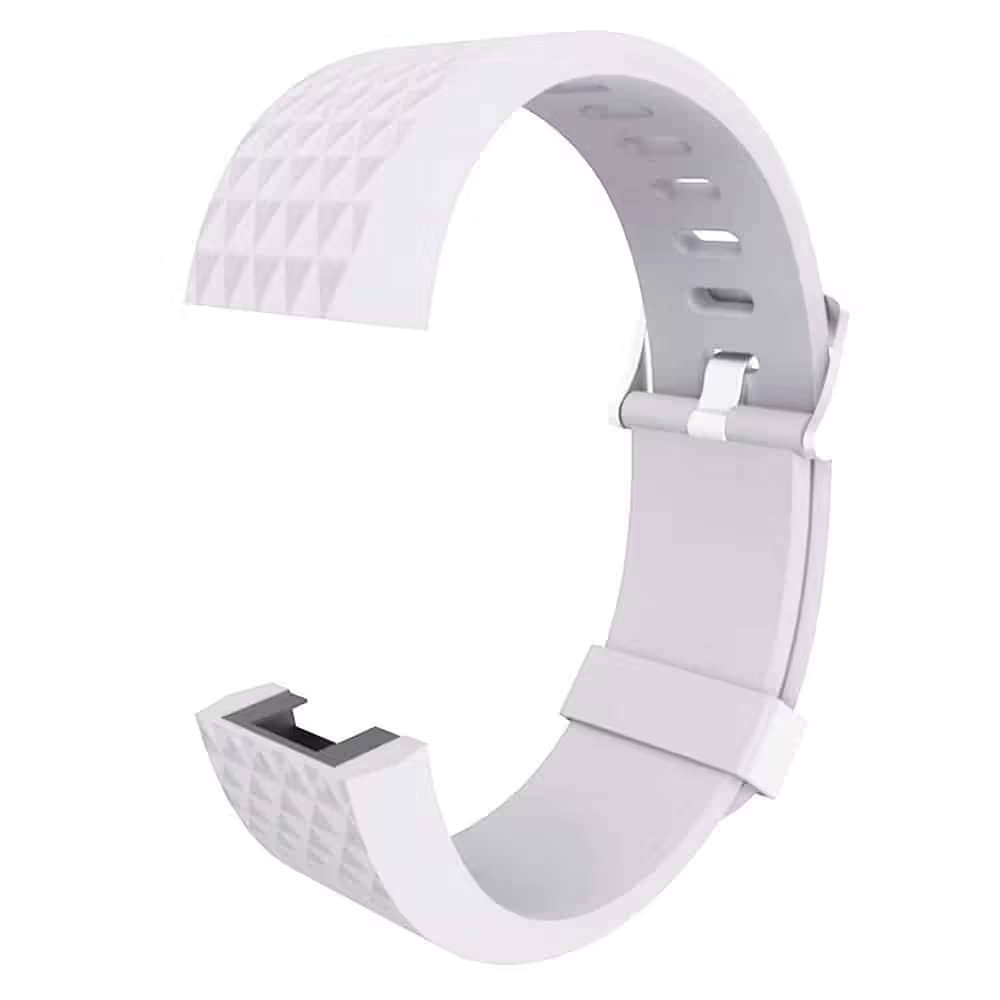 Silicone Strap for Fitbit Charge 2 M/L -White