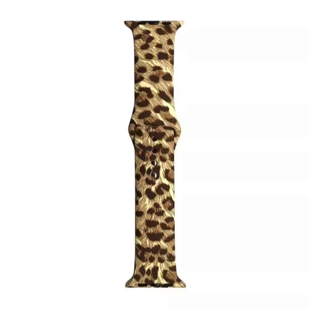 38/40/41mm Apple Watch Silicone Strap - Cheetah Print (M-L)