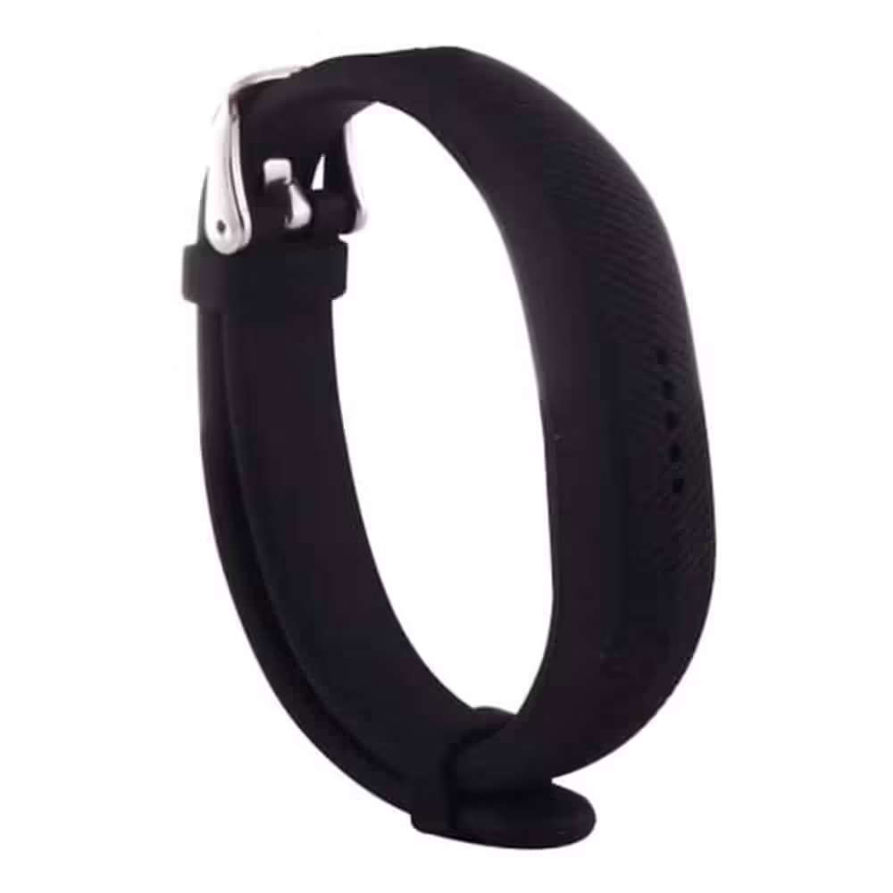 Sporty Silicone Strap for Fitbit Flex 2 Fitness Tracker- Black