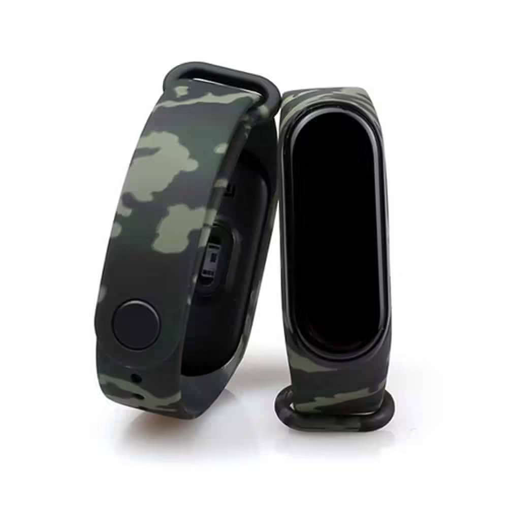 Xiaomi Mi Band 2 replacement silicone strap - Camo green