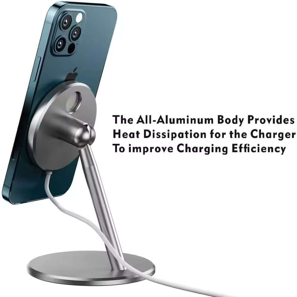 Wireless Magsafe Aluminium Stand Compatible with Apple iPhone