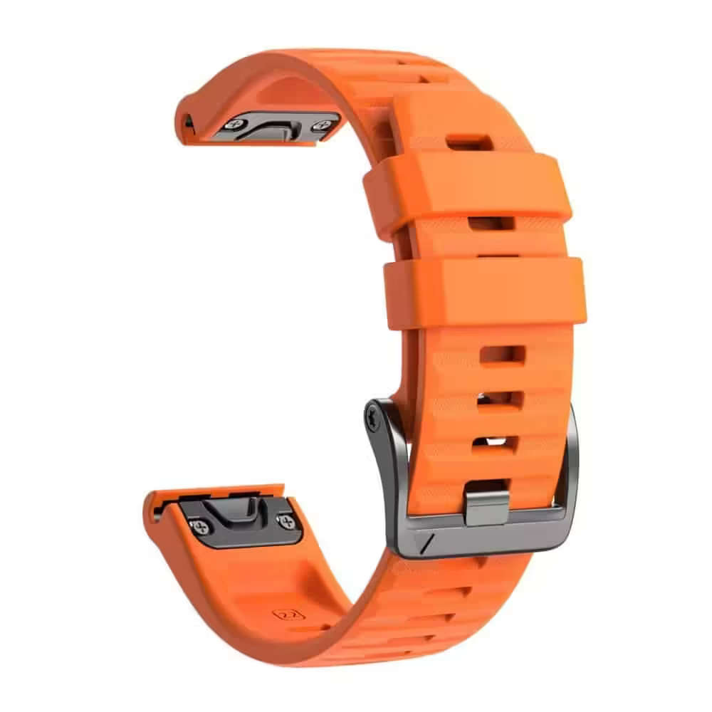 26mm Silicone Strap for Garmin Fenix 5X/ 6X / 7X / Enduro - Orange