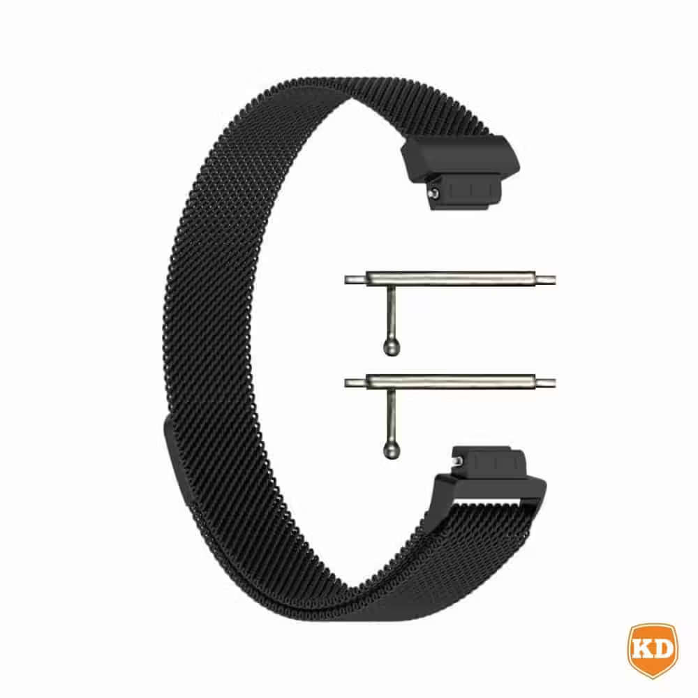 Milanese Steel Strap for Fitbit Inspire 2 - Black - M-L