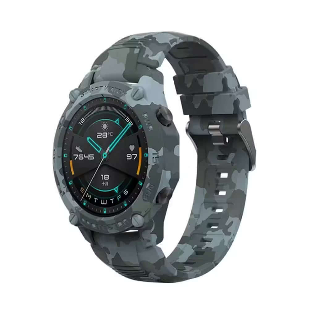 Silicone Strap + Protective Case for Huawei GT2 - Camo
