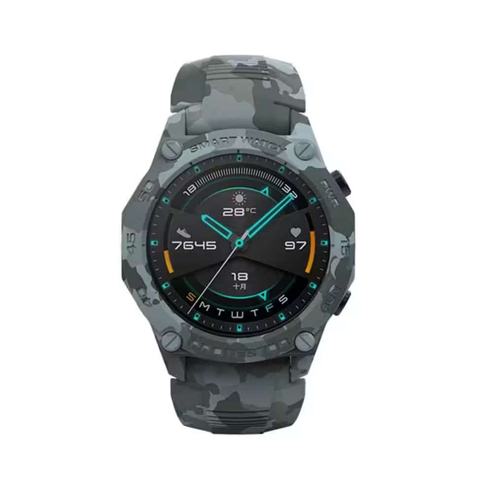 Silicone Strap + Protective Case for Huawei GT2 - Camo