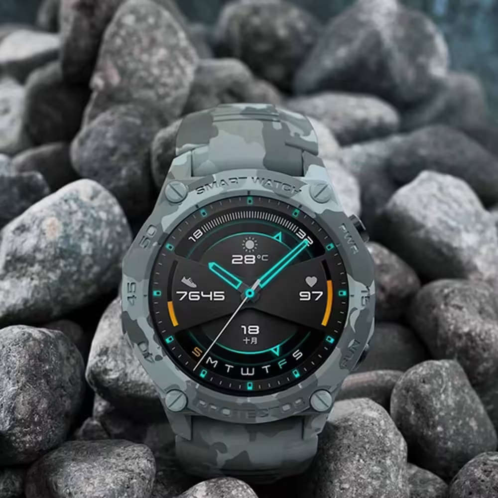 Silicone Strap + Protective Case for Huawei GT2 - Camo