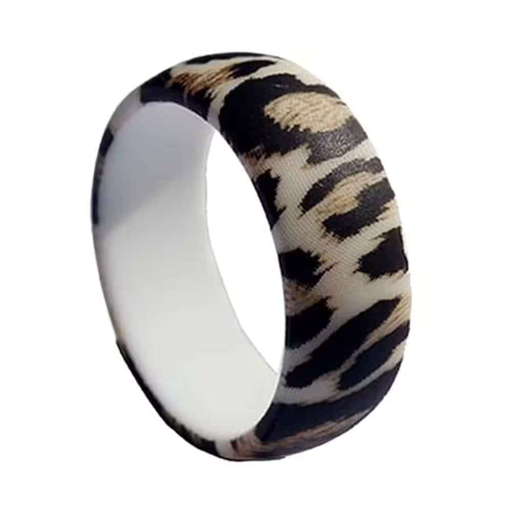 Women's Wedding Exercise Silicone Ring- Leopard - T 1/2