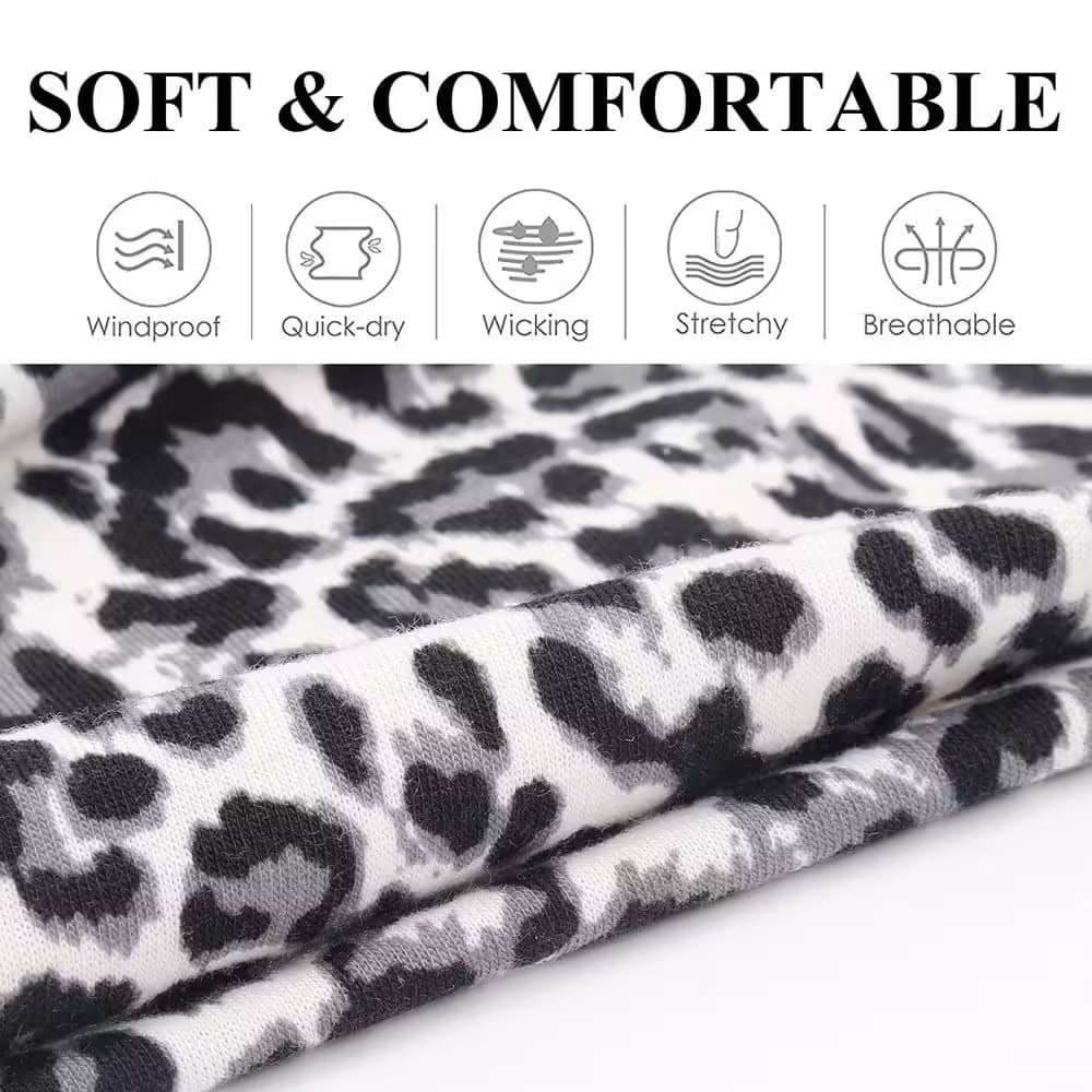 KD Stretchy Animal-Print Multiway Headband for Exercise/Yoga/Running
