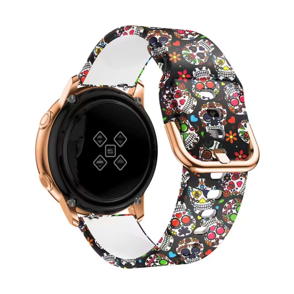 18mm Universal Silicone Strap - Colour Skull