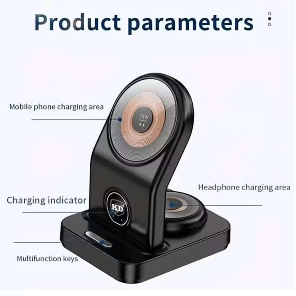 15W MagSafe Wireless Desk Charger for Android/ Apple iPhone