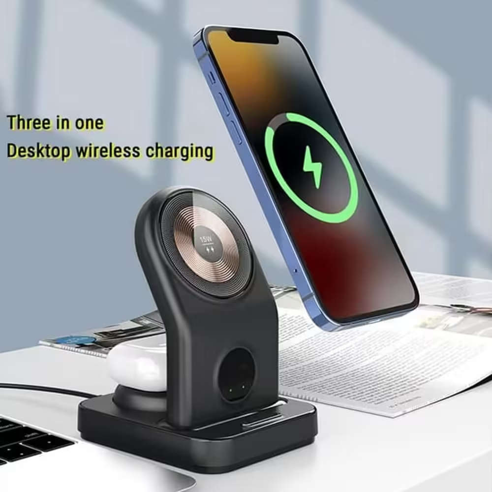 15W MagSafe Wireless Desk Charger for Android/ Apple iPhone