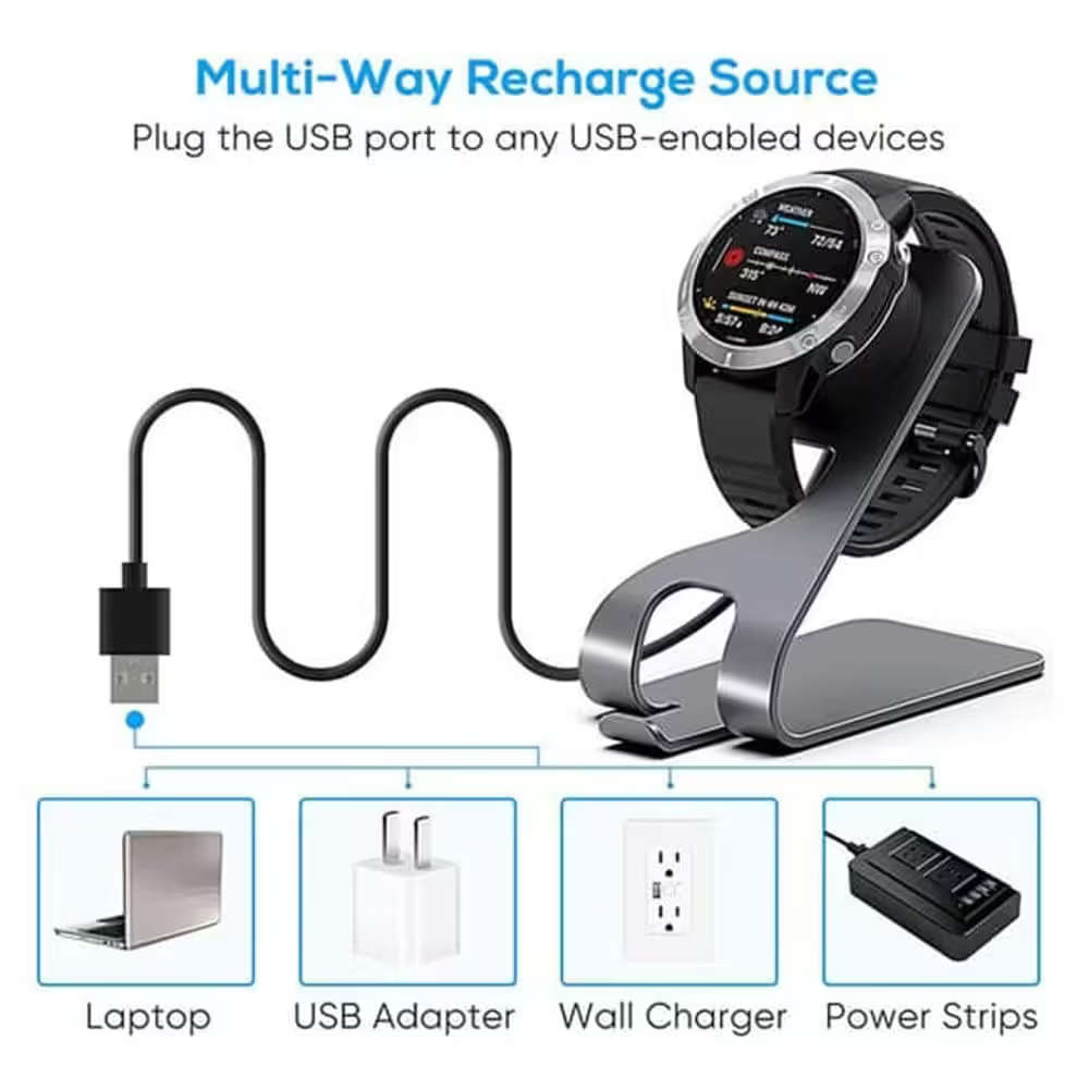 Replacement USB Charging Cable Dock Base for Universal Garmin