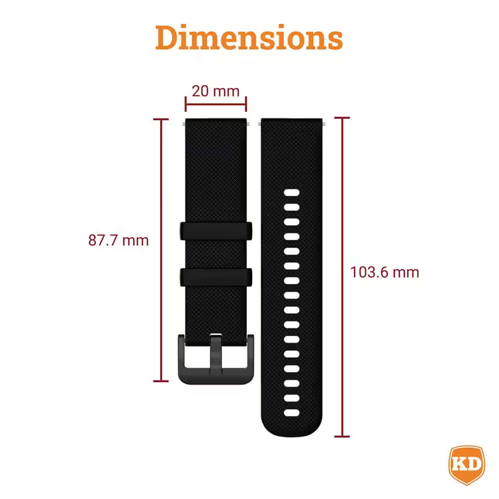 Silicone Strap for Verizon Gizmo Watch 3/ 2/ 1- Black